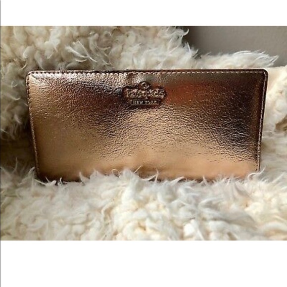 kate spade Handbags - Kate Spade Soft Leather Rose Gold Wallet